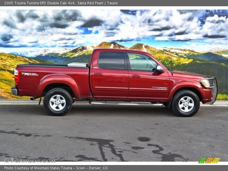 Salsa Red Pearl / Taupe 2005 Toyota Tundra SR5 Double Cab 4x4