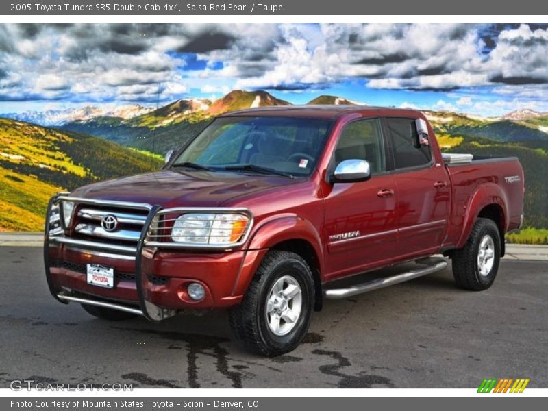 Salsa Red Pearl / Taupe 2005 Toyota Tundra SR5 Double Cab 4x4