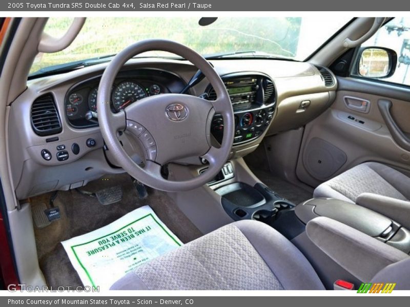 Salsa Red Pearl / Taupe 2005 Toyota Tundra SR5 Double Cab 4x4