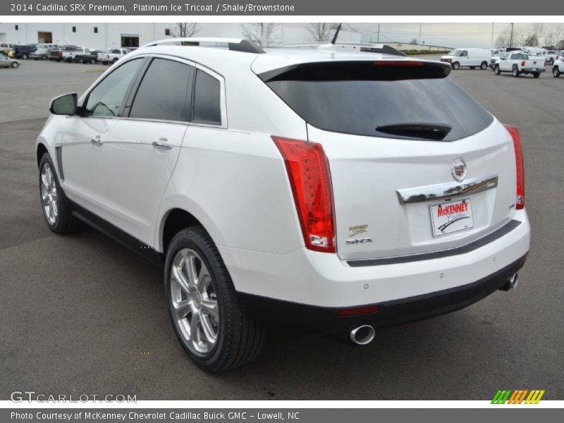 Platinum Ice Tricoat / Shale/Brownstone 2014 Cadillac SRX Premium