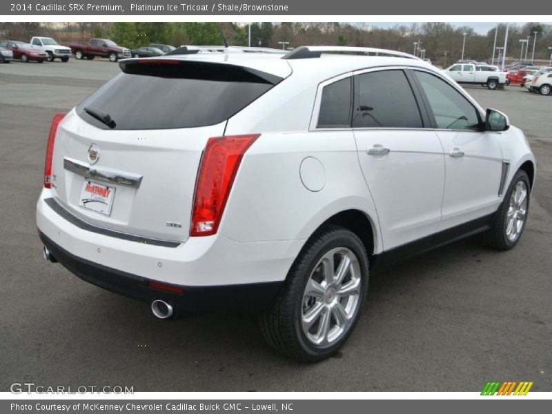 Platinum Ice Tricoat / Shale/Brownstone 2014 Cadillac SRX Premium