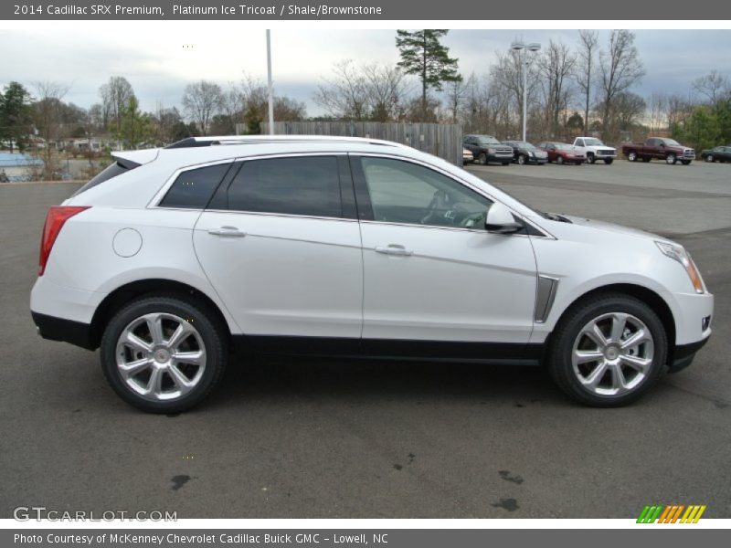 Platinum Ice Tricoat / Shale/Brownstone 2014 Cadillac SRX Premium