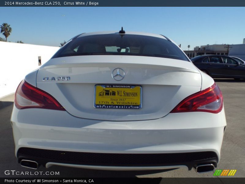 Cirrus White / Beige 2014 Mercedes-Benz CLA 250