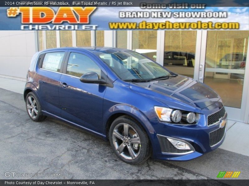 Blue Topaz Metallic / RS Jet Black 2014 Chevrolet Sonic RS Hatchback