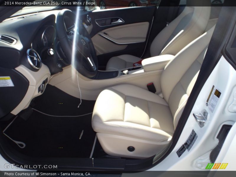 Cirrus White / Beige 2014 Mercedes-Benz CLA 250
