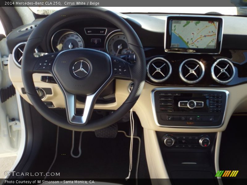 Cirrus White / Beige 2014 Mercedes-Benz CLA 250