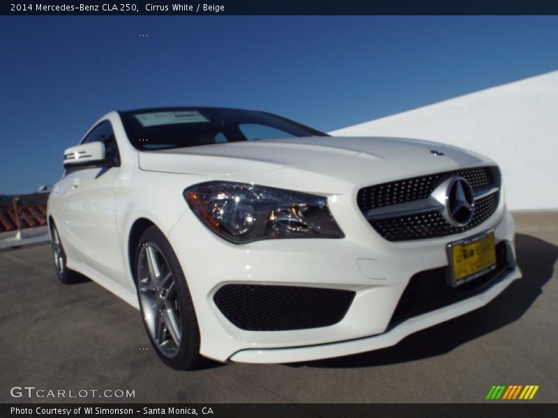 Cirrus White / Beige 2014 Mercedes-Benz CLA 250