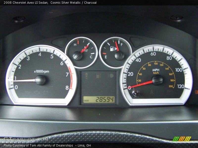 Cosmic Silver Metallic / Charcoal 2008 Chevrolet Aveo LS Sedan