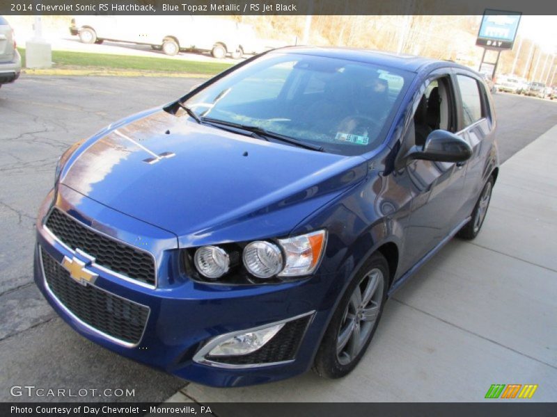 Blue Topaz Metallic / RS Jet Black 2014 Chevrolet Sonic RS Hatchback