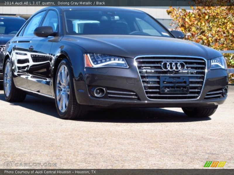 Oolong Gray Metallic / Black 2014 Audi A8 L 3.0T quattro