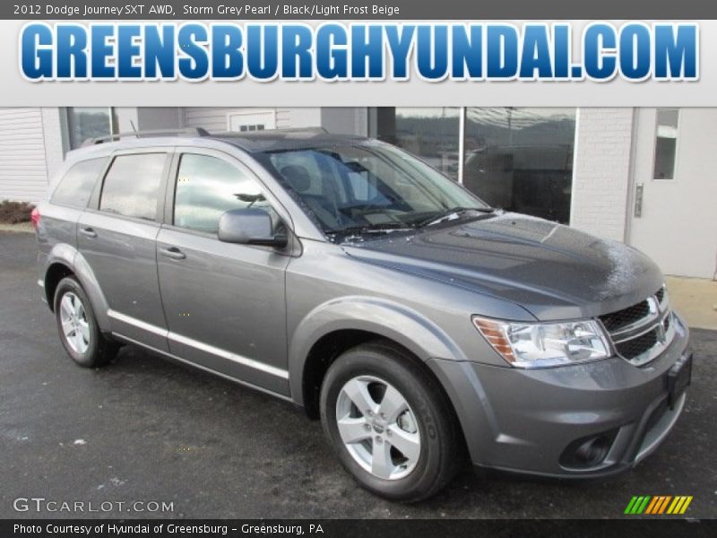 Storm Grey Pearl / Black/Light Frost Beige 2012 Dodge Journey SXT AWD