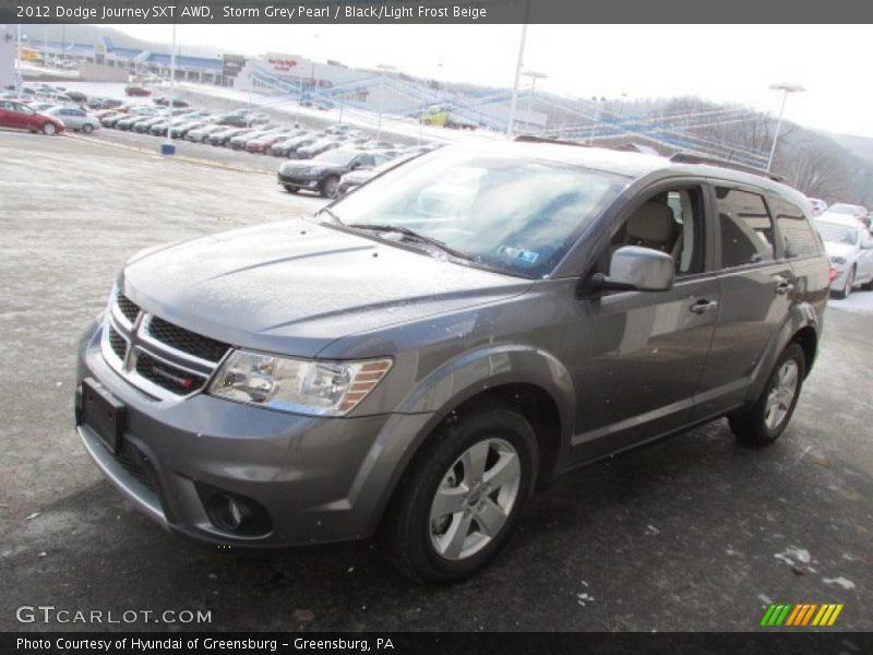 Storm Grey Pearl / Black/Light Frost Beige 2012 Dodge Journey SXT AWD