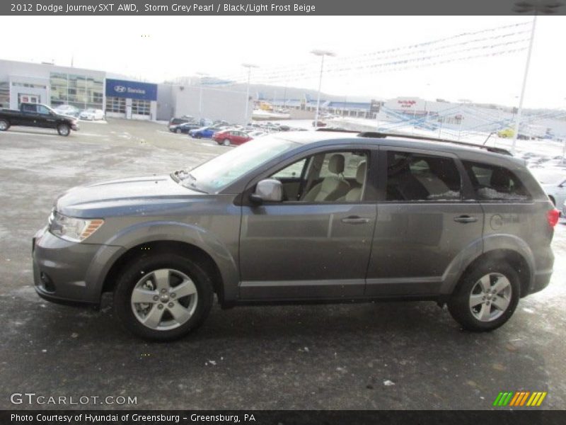 Storm Grey Pearl / Black/Light Frost Beige 2012 Dodge Journey SXT AWD