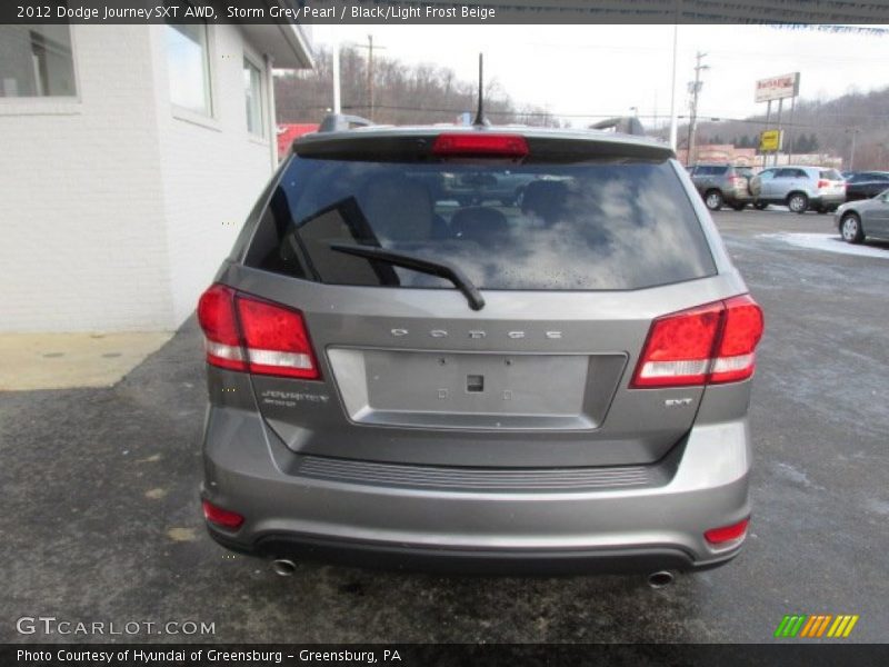 Storm Grey Pearl / Black/Light Frost Beige 2012 Dodge Journey SXT AWD