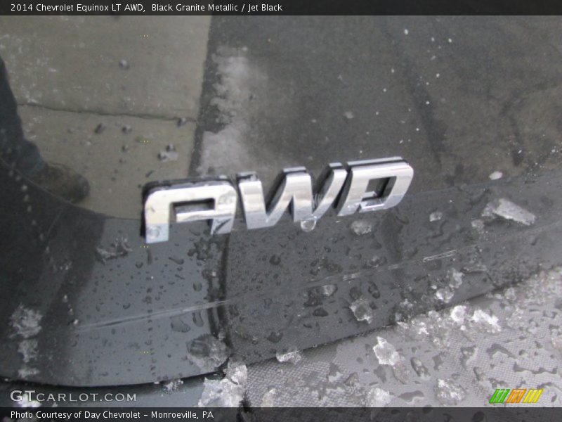 Black Granite Metallic / Jet Black 2014 Chevrolet Equinox LT AWD