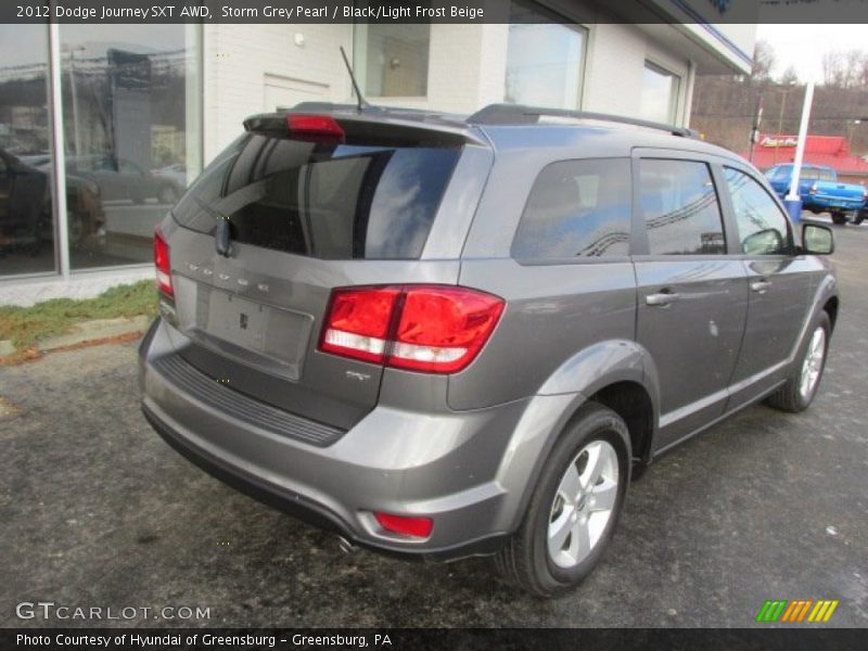 Storm Grey Pearl / Black/Light Frost Beige 2012 Dodge Journey SXT AWD