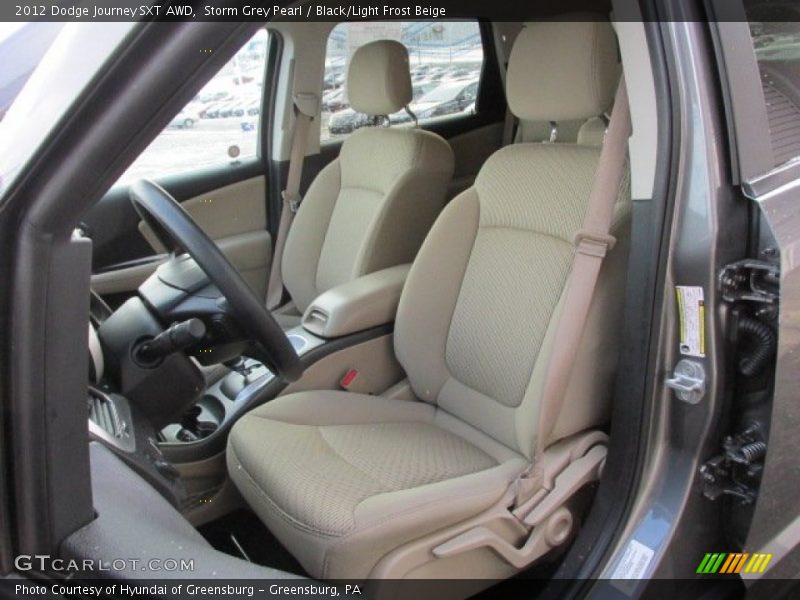 Storm Grey Pearl / Black/Light Frost Beige 2012 Dodge Journey SXT AWD