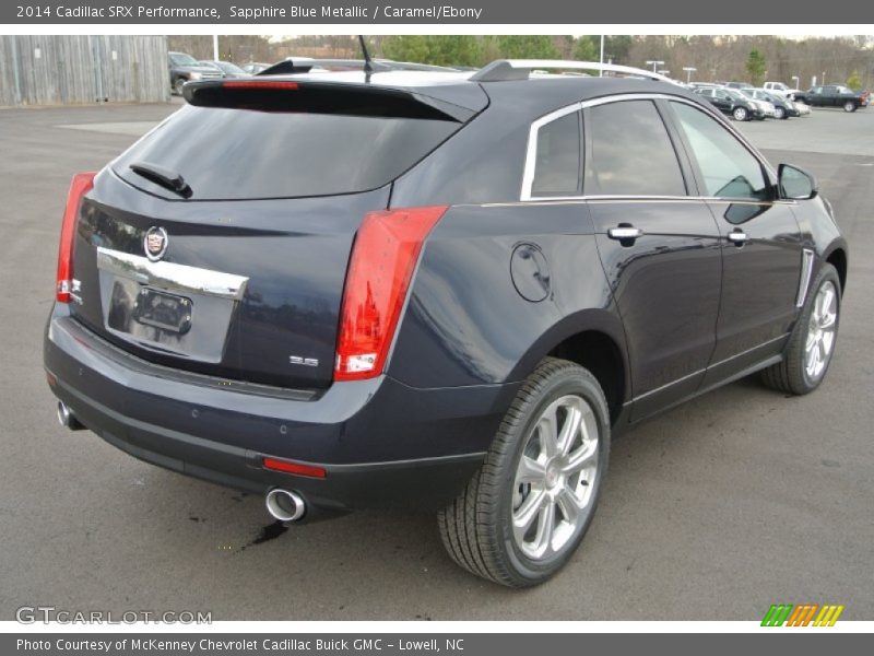 Sapphire Blue Metallic / Caramel/Ebony 2014 Cadillac SRX Performance