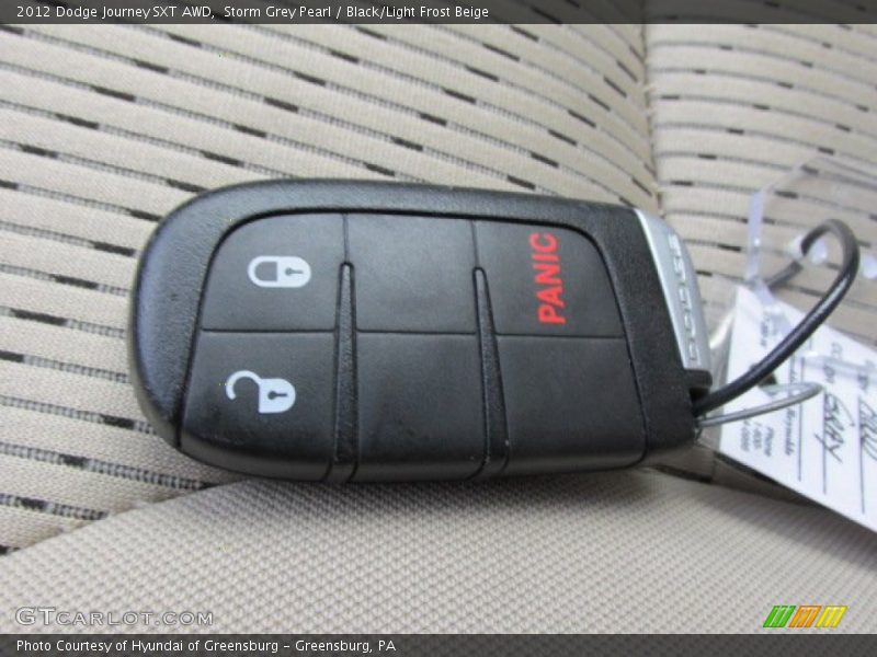 Storm Grey Pearl / Black/Light Frost Beige 2012 Dodge Journey SXT AWD