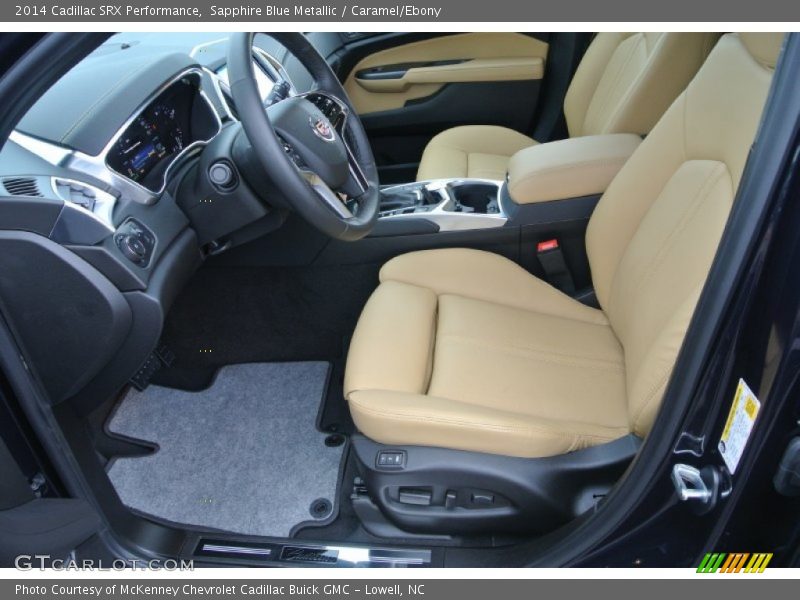 Sapphire Blue Metallic / Caramel/Ebony 2014 Cadillac SRX Performance