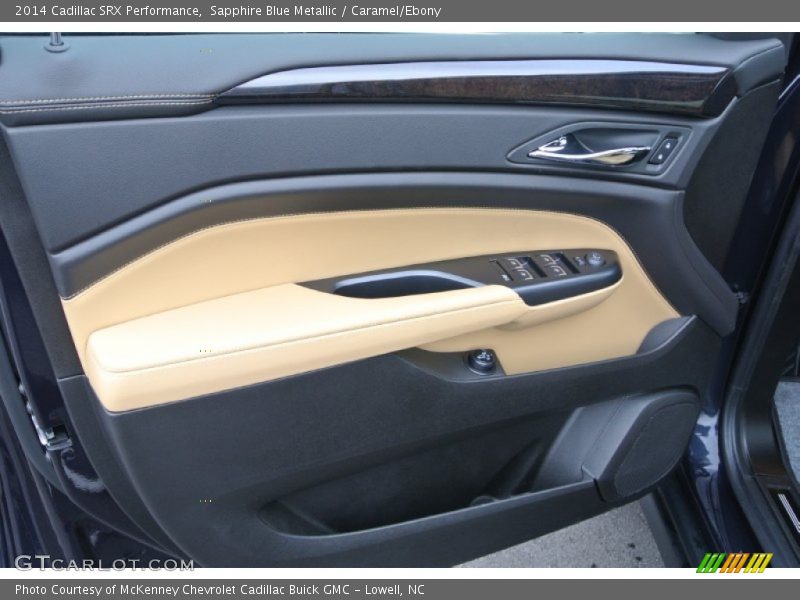 Sapphire Blue Metallic / Caramel/Ebony 2014 Cadillac SRX Performance