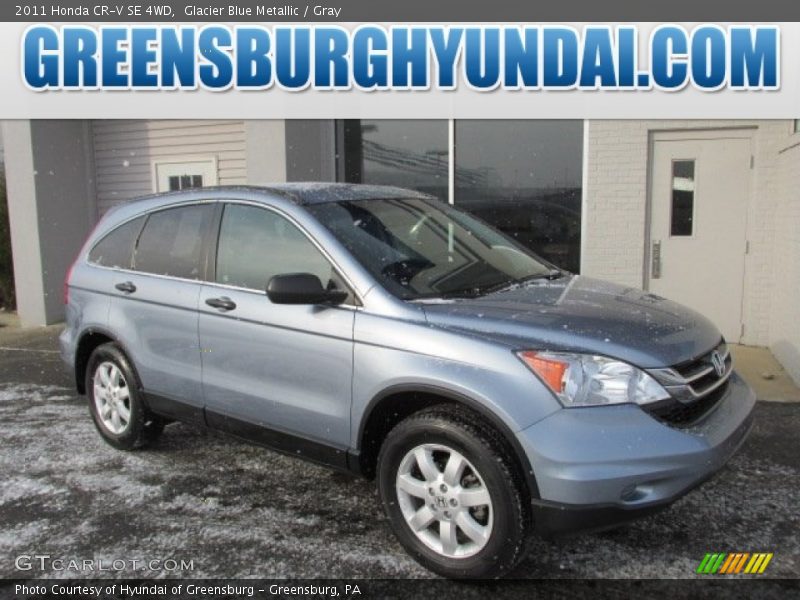 Glacier Blue Metallic / Gray 2011 Honda CR-V SE 4WD