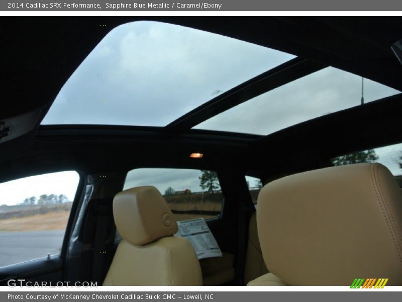 Sapphire Blue Metallic / Caramel/Ebony 2014 Cadillac SRX Performance