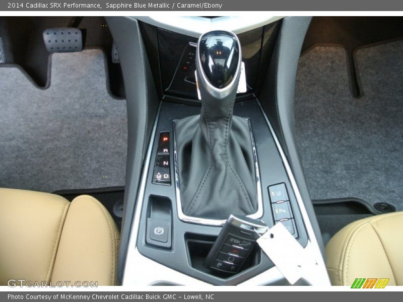 Sapphire Blue Metallic / Caramel/Ebony 2014 Cadillac SRX Performance