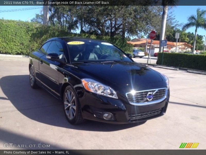 Black / Soverign Hide Off Black Leather/Off Black 2011 Volvo C70 T5