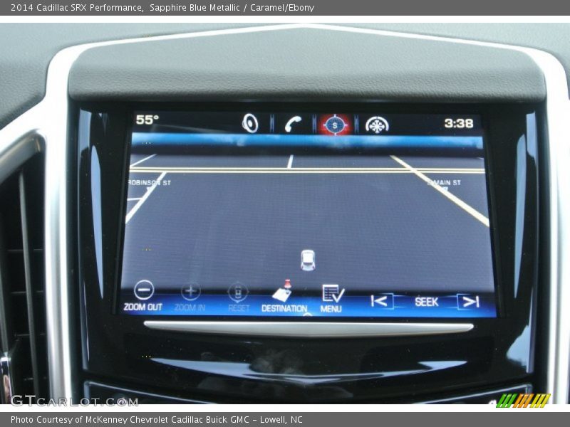 Sapphire Blue Metallic / Caramel/Ebony 2014 Cadillac SRX Performance
