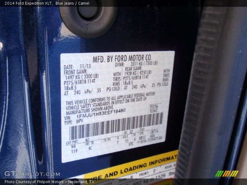 Blue Jeans / Camel 2014 Ford Expedition XLT