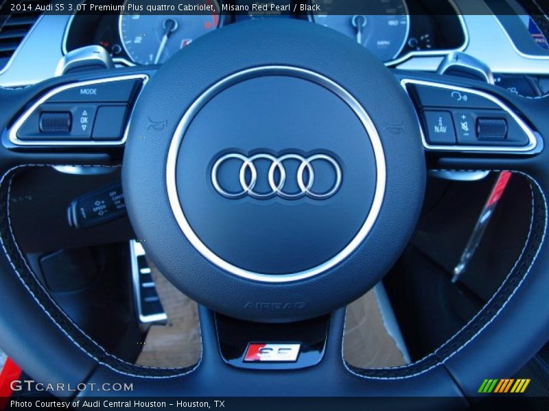 Misano Red Pearl / Black 2014 Audi S5 3.0T Premium Plus quattro Cabriolet