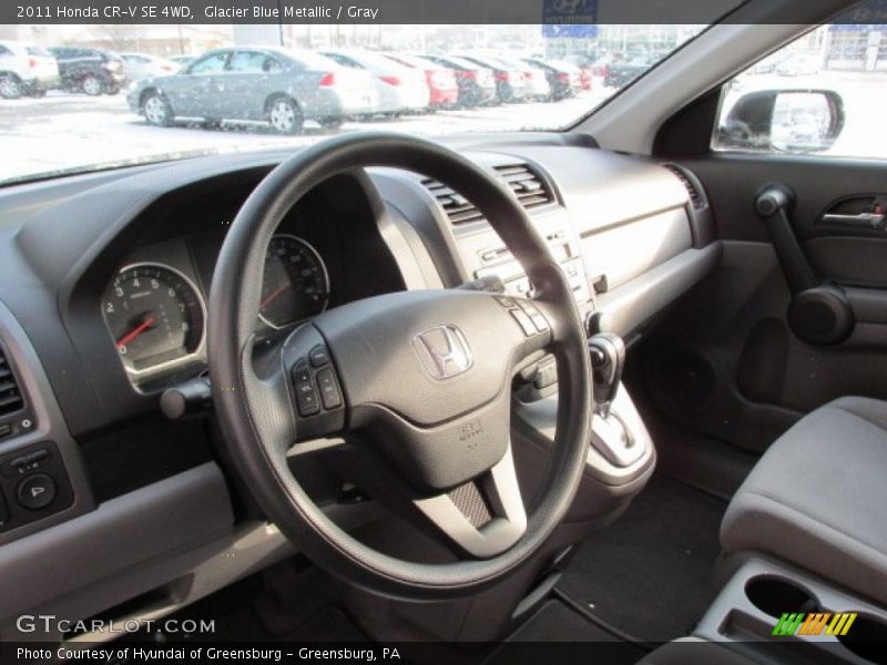 Glacier Blue Metallic / Gray 2011 Honda CR-V SE 4WD
