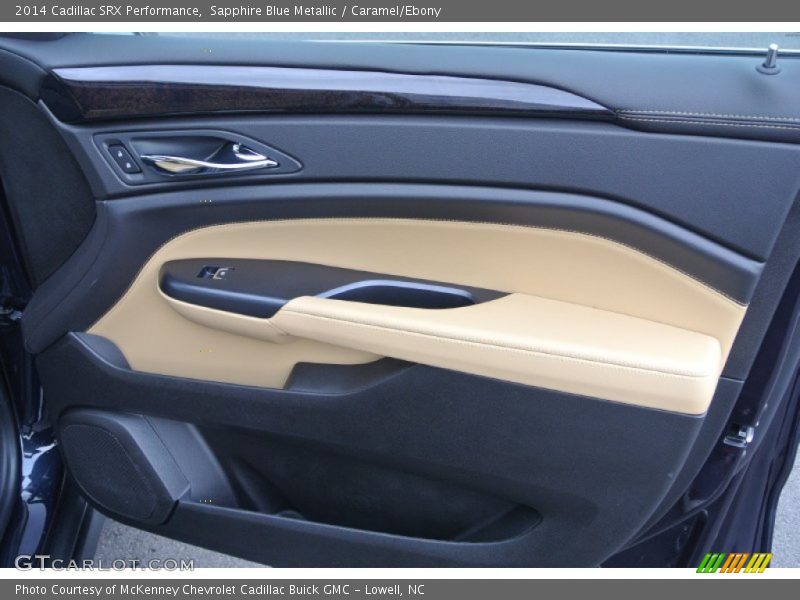 Sapphire Blue Metallic / Caramel/Ebony 2014 Cadillac SRX Performance