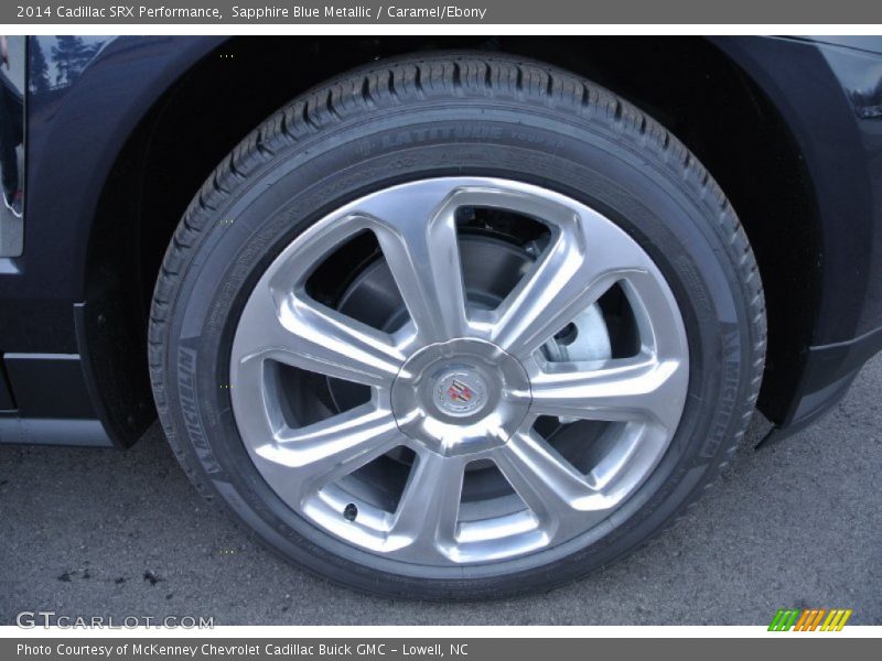 Sapphire Blue Metallic / Caramel/Ebony 2014 Cadillac SRX Performance