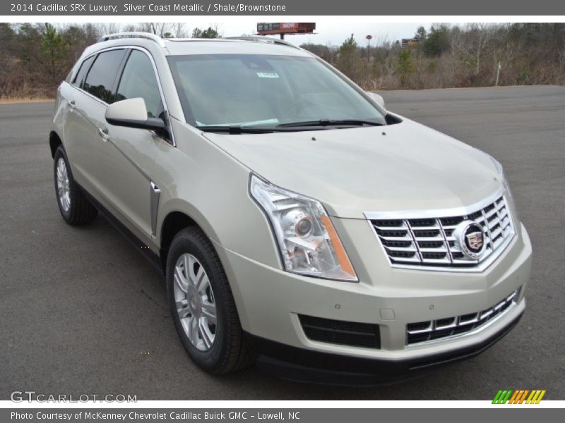 Silver Coast Metallic / Shale/Brownstone 2014 Cadillac SRX Luxury