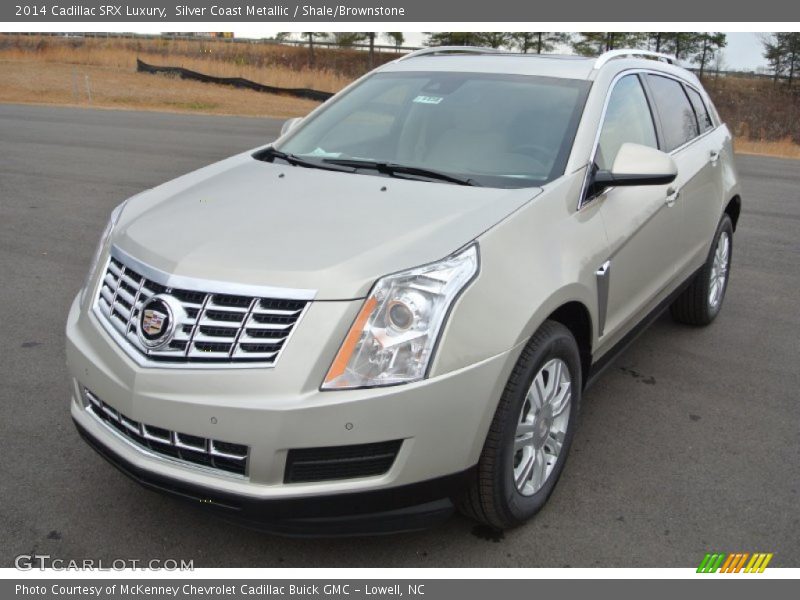 Silver Coast Metallic / Shale/Brownstone 2014 Cadillac SRX Luxury