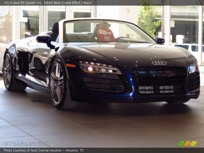 Estoril Blue Crystal Effect / Black 2014 Audi R8 Spyder V8