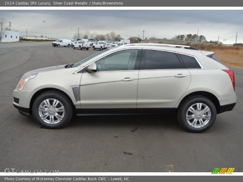 Silver Coast Metallic / Shale/Brownstone 2014 Cadillac SRX Luxury