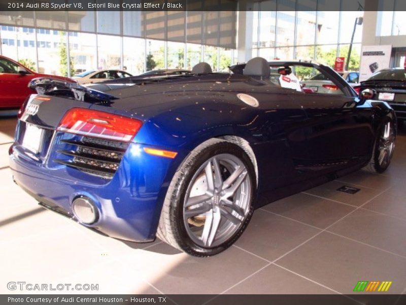 Estoril Blue Crystal Effect / Black 2014 Audi R8 Spyder V8