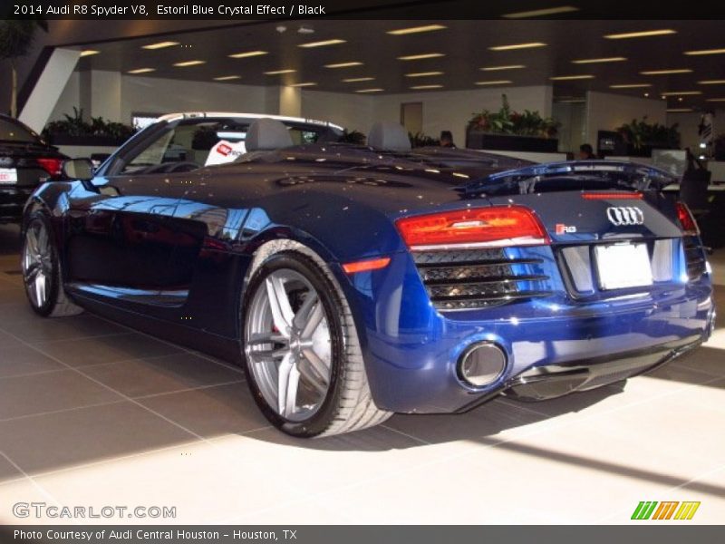 Estoril Blue Crystal Effect / Black 2014 Audi R8 Spyder V8