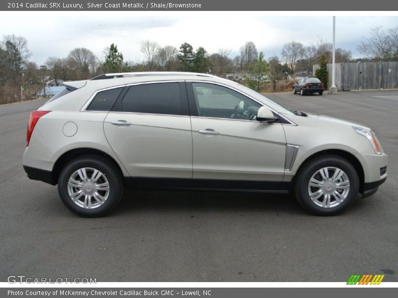 Silver Coast Metallic / Shale/Brownstone 2014 Cadillac SRX Luxury