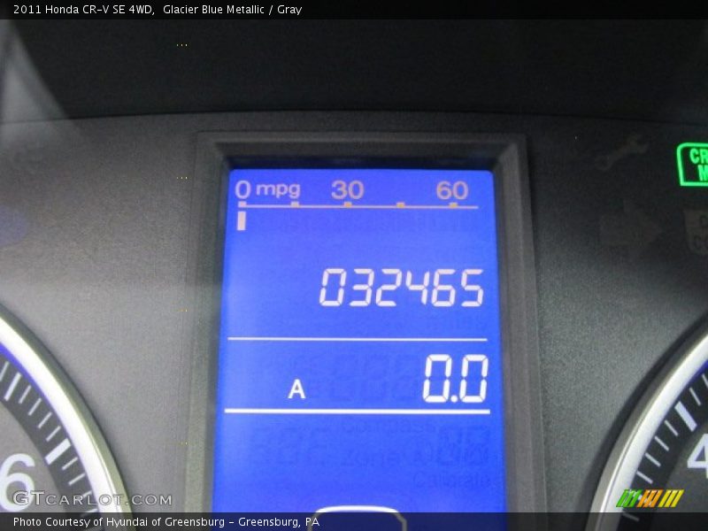 Glacier Blue Metallic / Gray 2011 Honda CR-V SE 4WD