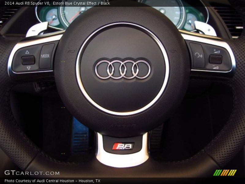 Estoril Blue Crystal Effect / Black 2014 Audi R8 Spyder V8