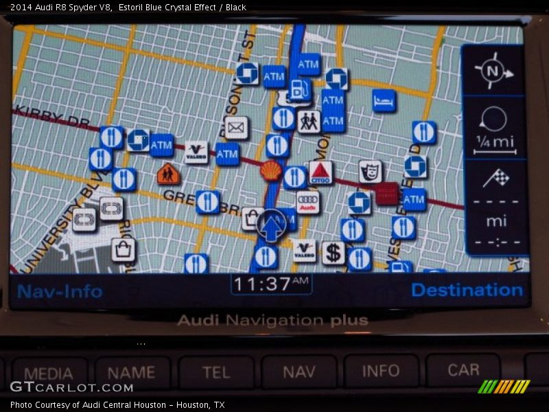 Navigation of 2014 R8 Spyder V8