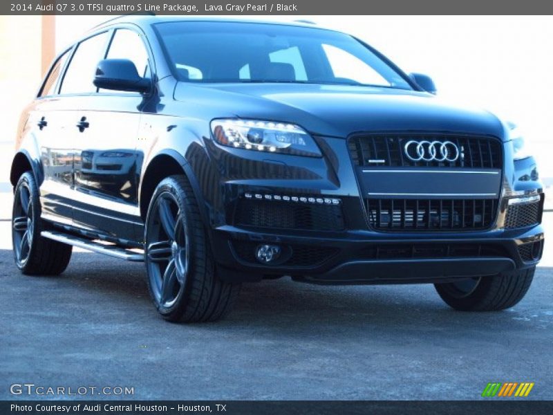 Lava Gray Pearl / Black 2014 Audi Q7 3.0 TFSI quattro S Line Package