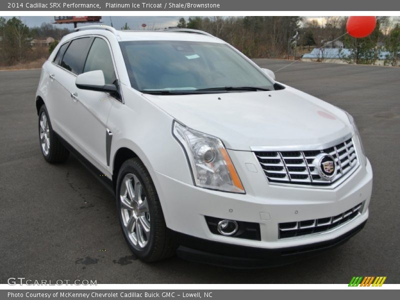 Platinum Ice Tricoat / Shale/Brownstone 2014 Cadillac SRX Performance