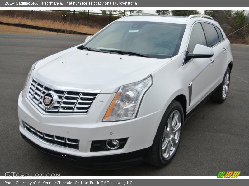 Platinum Ice Tricoat / Shale/Brownstone 2014 Cadillac SRX Performance