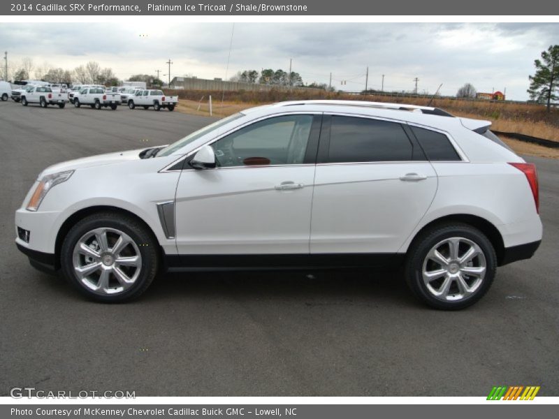 Platinum Ice Tricoat / Shale/Brownstone 2014 Cadillac SRX Performance