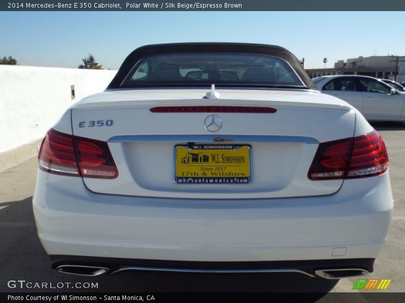 Polar White / Silk Beige/Espresso Brown 2014 Mercedes-Benz E 350 Cabriolet